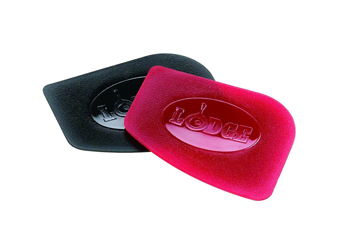 Lodge Cast Iron Pan Scrapers, Pack of 2, Red and Black — product view