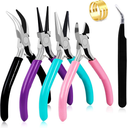 URSKYTOUS 4-Piece Jewellery Pliers Set for Jewellery Making