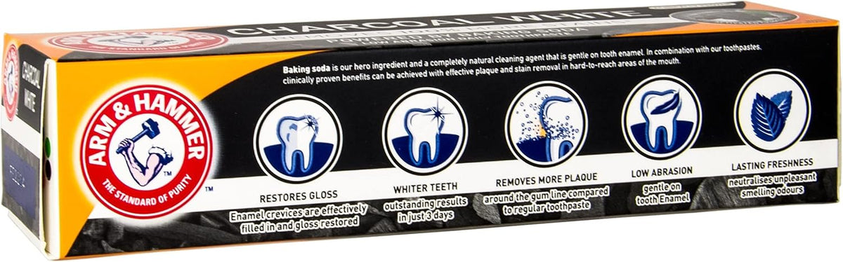 Arm & Hammer Charcoal White Toothpaste, 2 x 75 ml - view 5