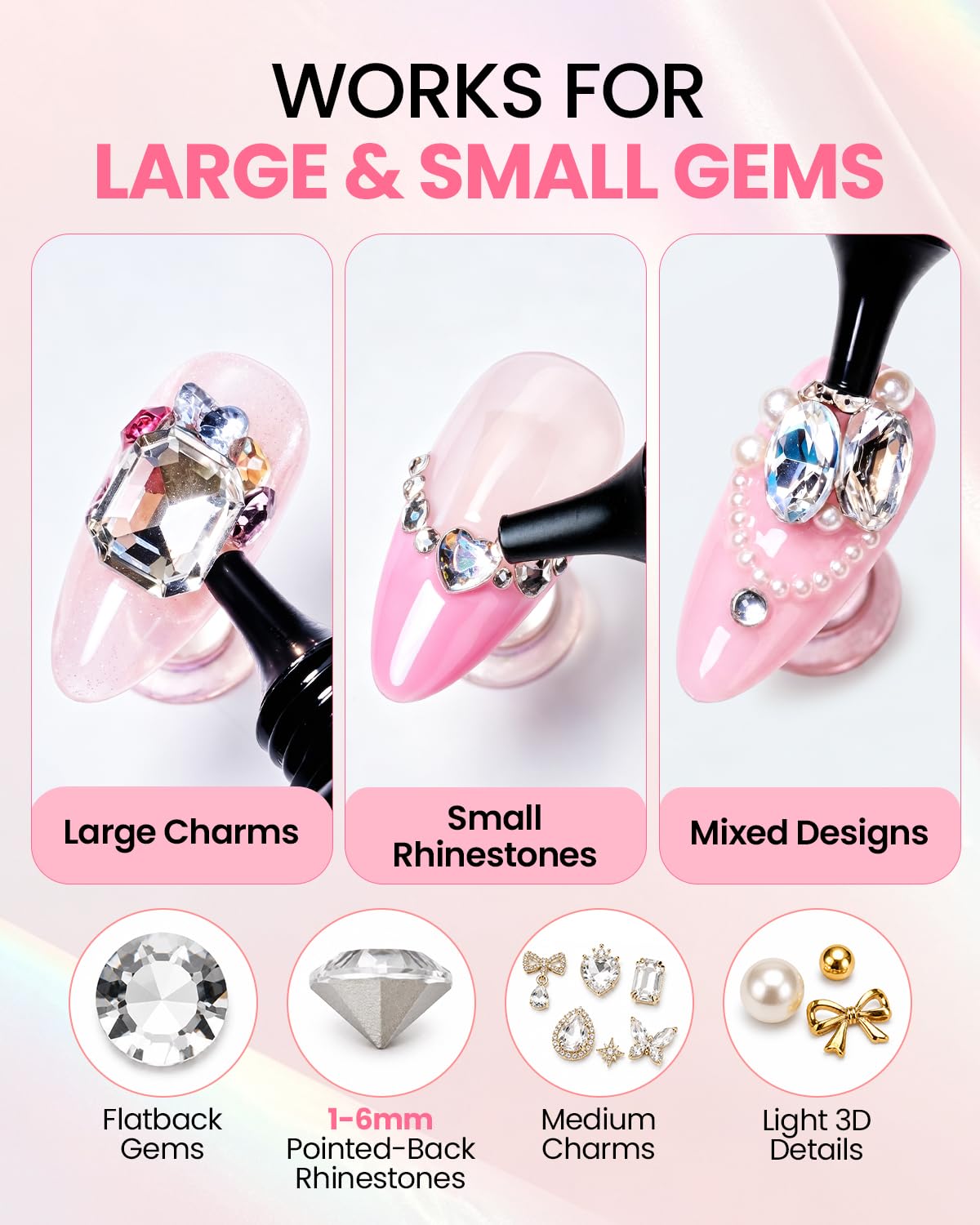 Makartt Rhinestone Glue for Nails, 3D Gel for Charms, 30 g - view 3