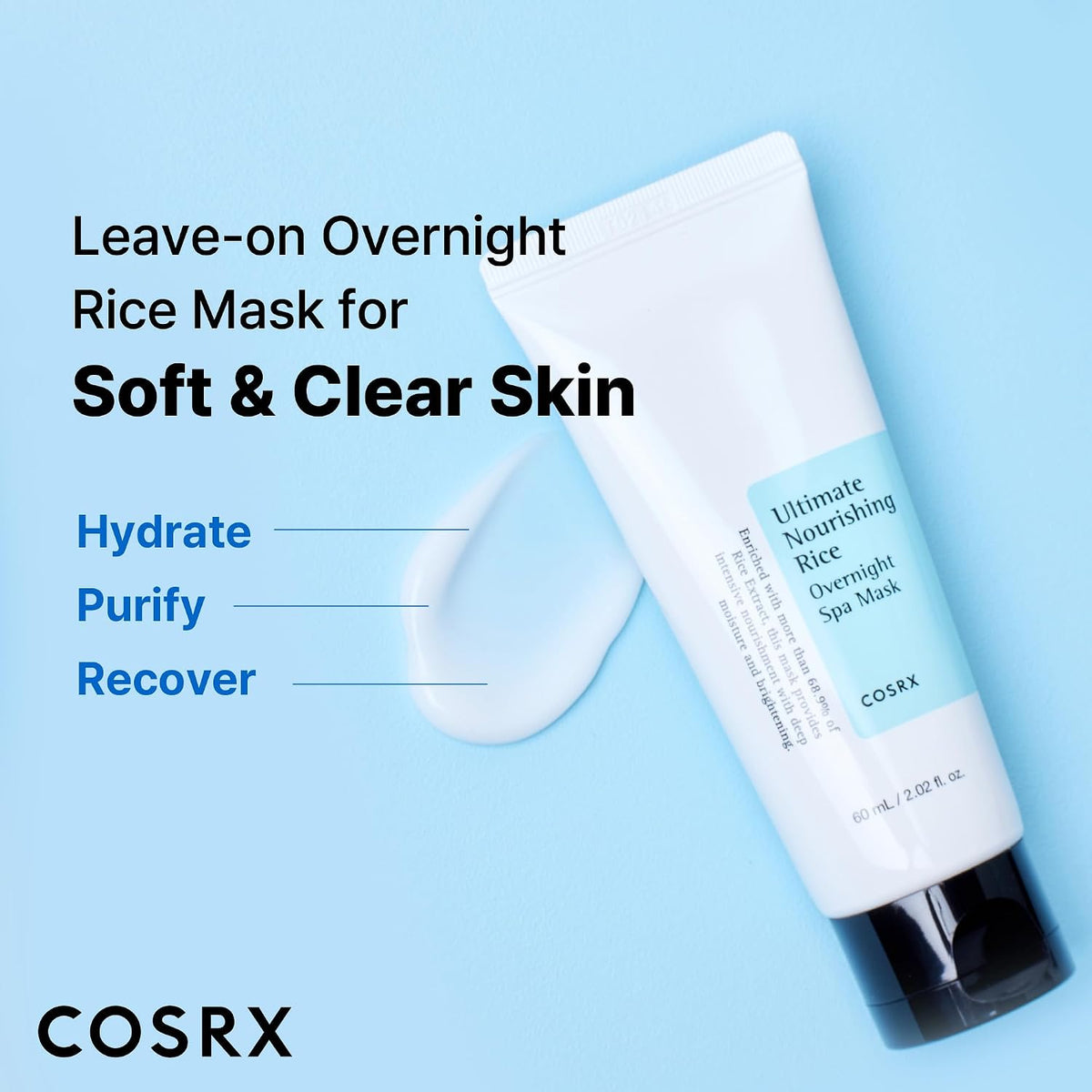 COSRX Ultimate Nourishing Rice Overnight Spa Mask 60ml - view 3