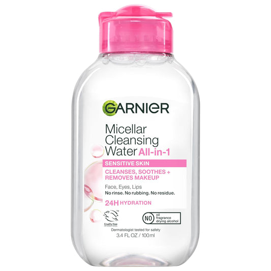 Garnier Micellar Cleansing Water, Facial Cleanser and Makeup Remover, 3.4 fl oz