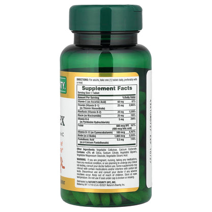 Nature's Bounty Super B-Complex with Folic Acid + Vitamin C, 150 Coated Tablets - view 2