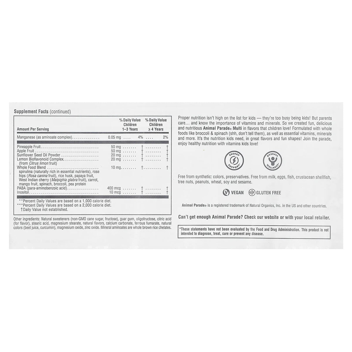 NaturesPlus Animal Parade Kids Multivitamin, Watermelon, 180 Tablets - view 3