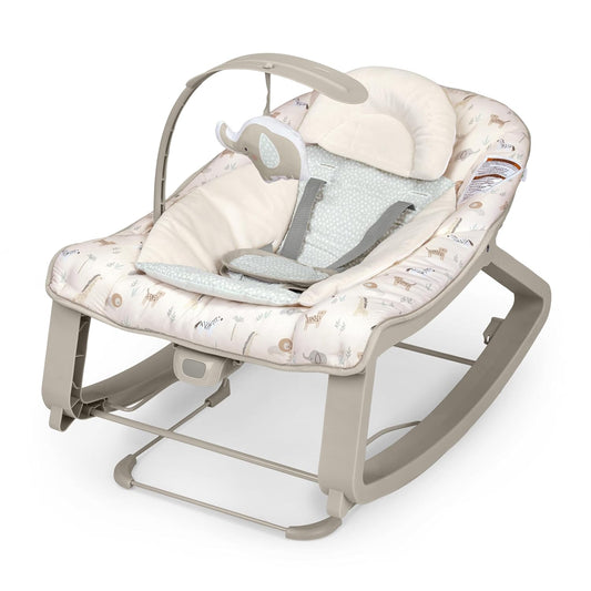 Ingenuity Keep Cozy 3-in-1 Vibrating Bouncer Rocker, Green