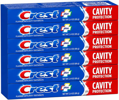 Crest Fluoride Anticavity Toothpaste, Regular Paste, 2.4 oz, Pack of 6 - view 2