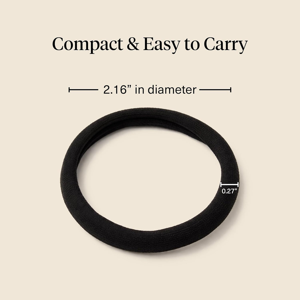 Kitsch Nylon Elastic Hair Ties, Black, 12 Pieces - view 5