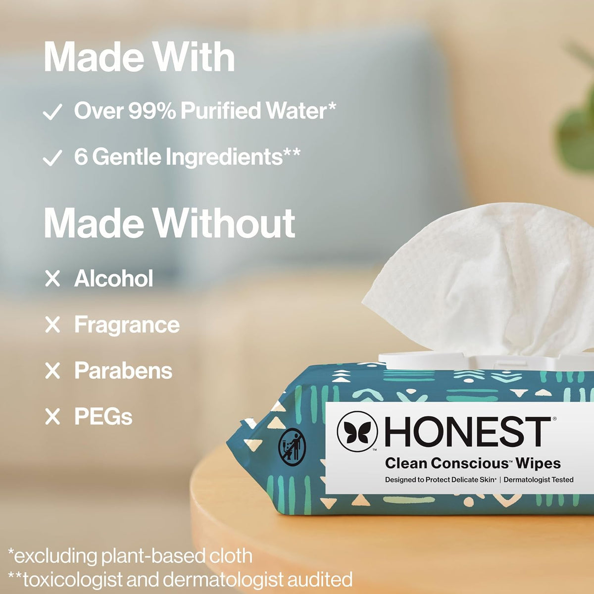 The Honest Company Multi-Use Baby Wipes, Balance Blues, 576 Count - view 6