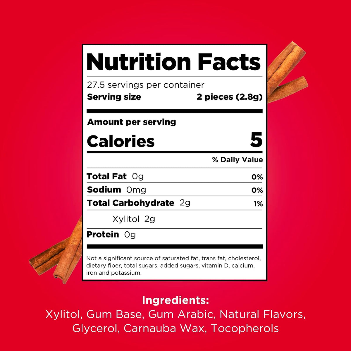 PUR Gum Cinnamon Sugar-Free Xylitol Gum - 165 Count (3 x 55) - view 2