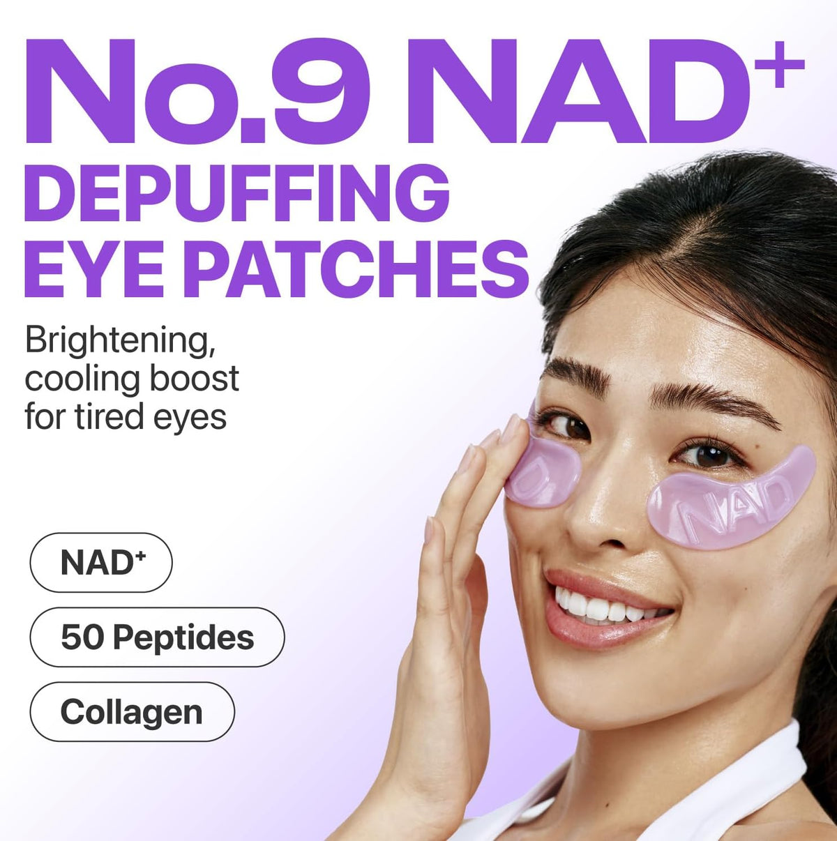 Numbuzin No.9 NAD+ & Collagen Hydrogel Under Eye Patches, 10 Patches — alternate product view
