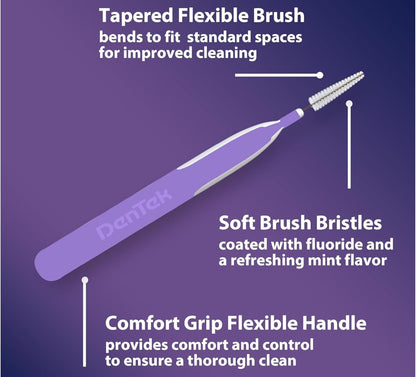 DenTek Advanced Clean Slim Brush Interdental Cleaners, 32 Count, Pack of 4 - view 5