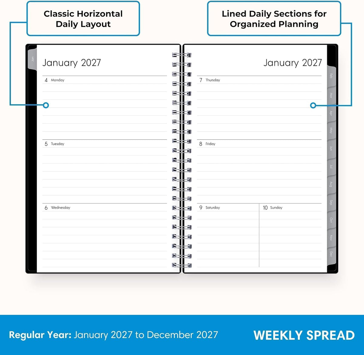Blue Sky 2027 Weekly and Monthly Planner, 5 x 8 in, Enterprise - view 3