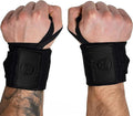 Gymreapers Weightlifting Wrist Wraps, Black, 18 Inch