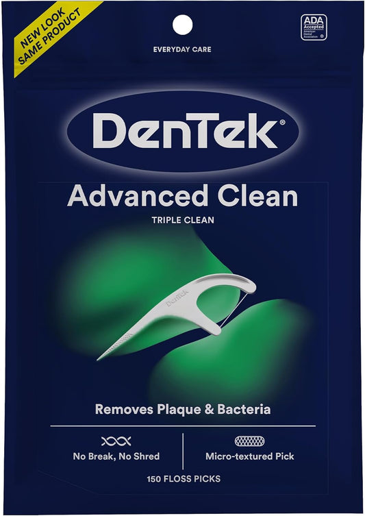 DenTek Triple Clean Advanced Clean Floss Picks, 150 Count