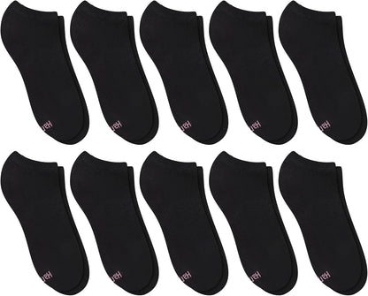 Hanes Women's Cool Comfort Low Cut Socks, 10 Pairs, Black, US 5-9 - view 4