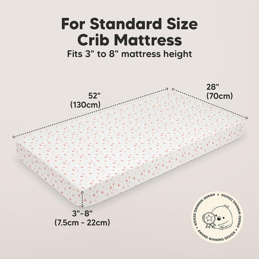 KeaBabies Cot Sheets, Fitted, Pack of 2, 52 x 28 Inch, Butterflies - view 2