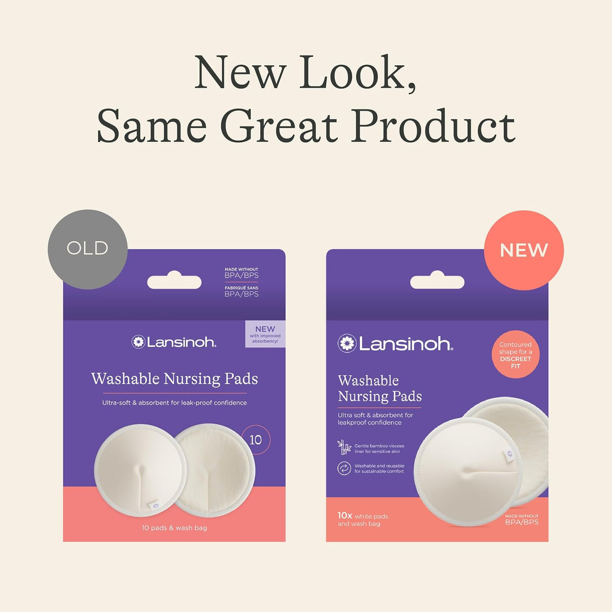 Lansinoh Washable Nursing Pads, 10 Count - view 2