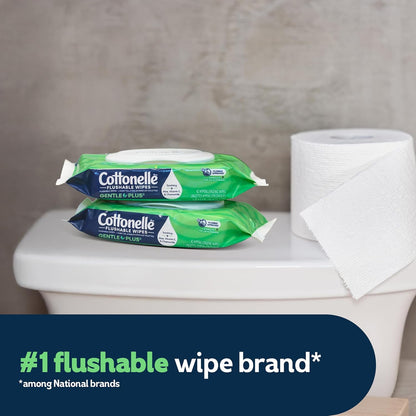 Cottonelle GentlePlus Flushable Wet Wipes, 4 Packs of 42 - view 2