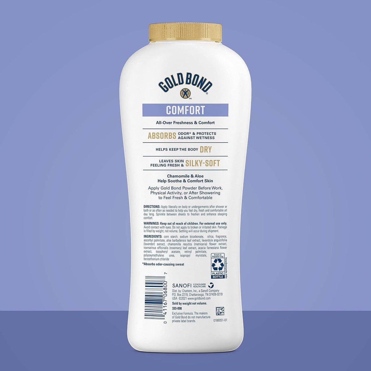 Gold Bond Comfort Talc-Free Body Powder, Aloe & Chamomile, 10 oz, Pack of 2 - view 3