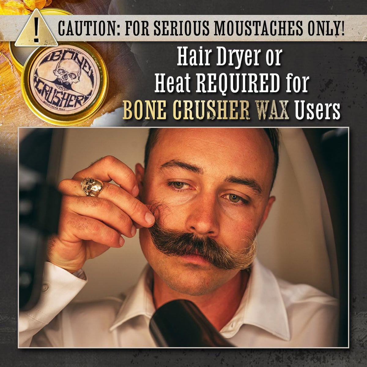 The Vintage Grooming Co. Death Grip Bone Crusher Moustache Wax 1 oz - view 6
