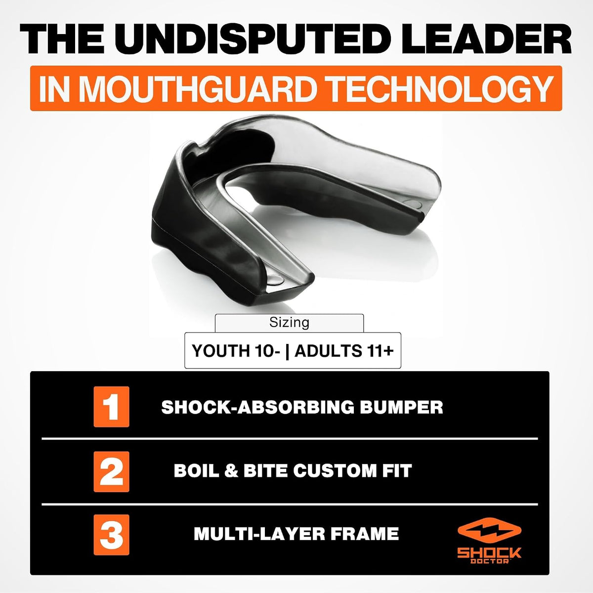 Shock Doctor Pro Boil and Bite Mouth Guard, Adult, Strapless — alternate product view