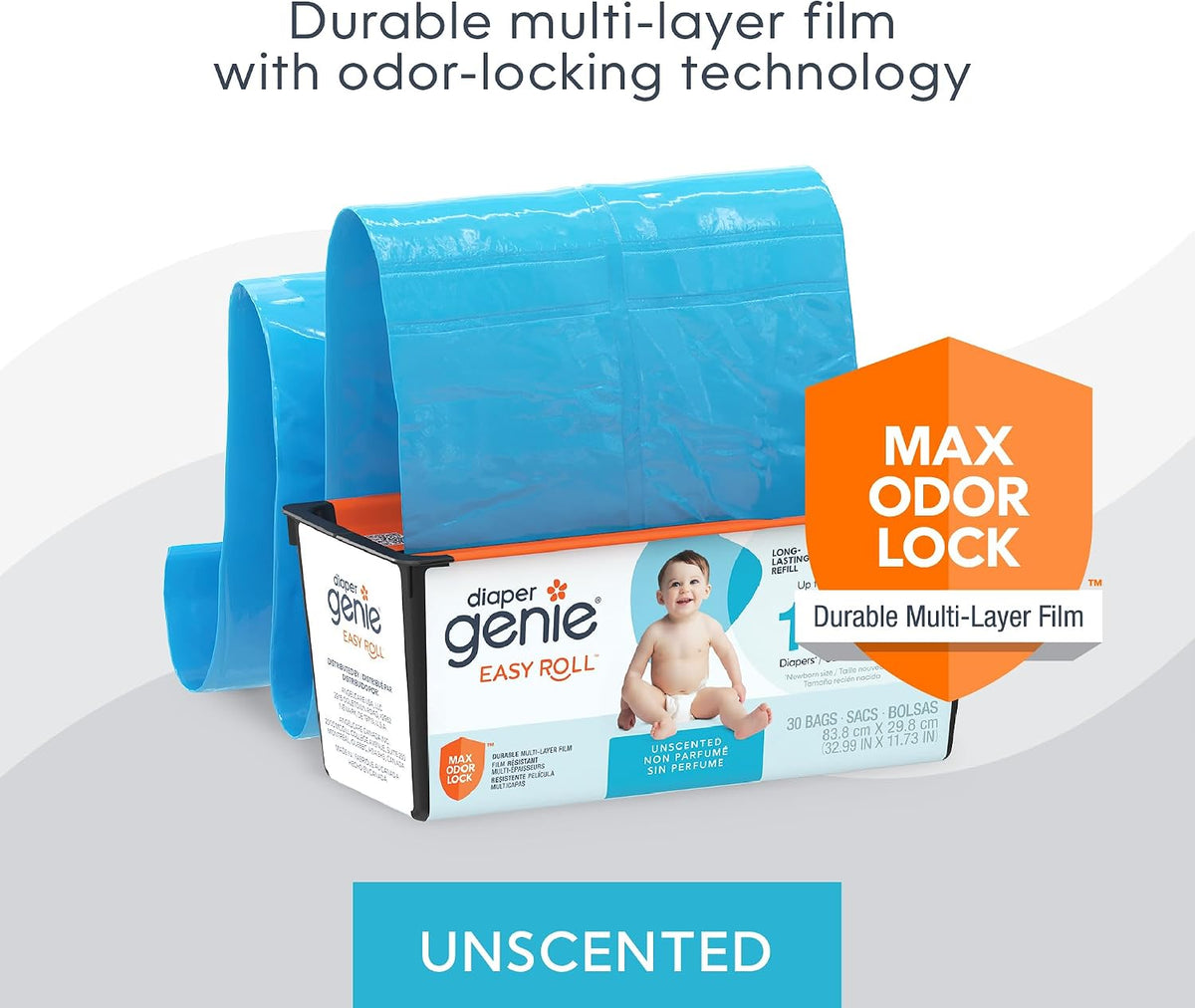 Diaper Genie Easy Roll Refill, 30 Bags, for Signature and Platinum Pails - view 2