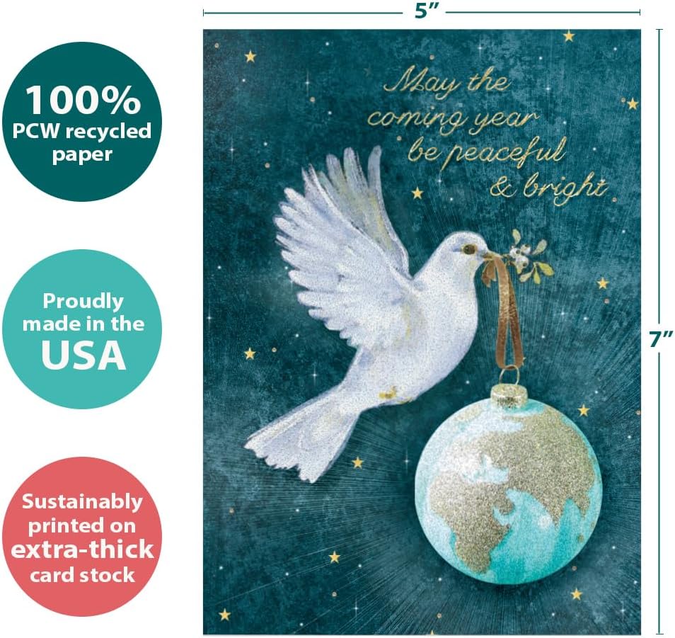 Tree-Free Greetings New Year Cards, Peace and Hope, 12 Pack - view 3
