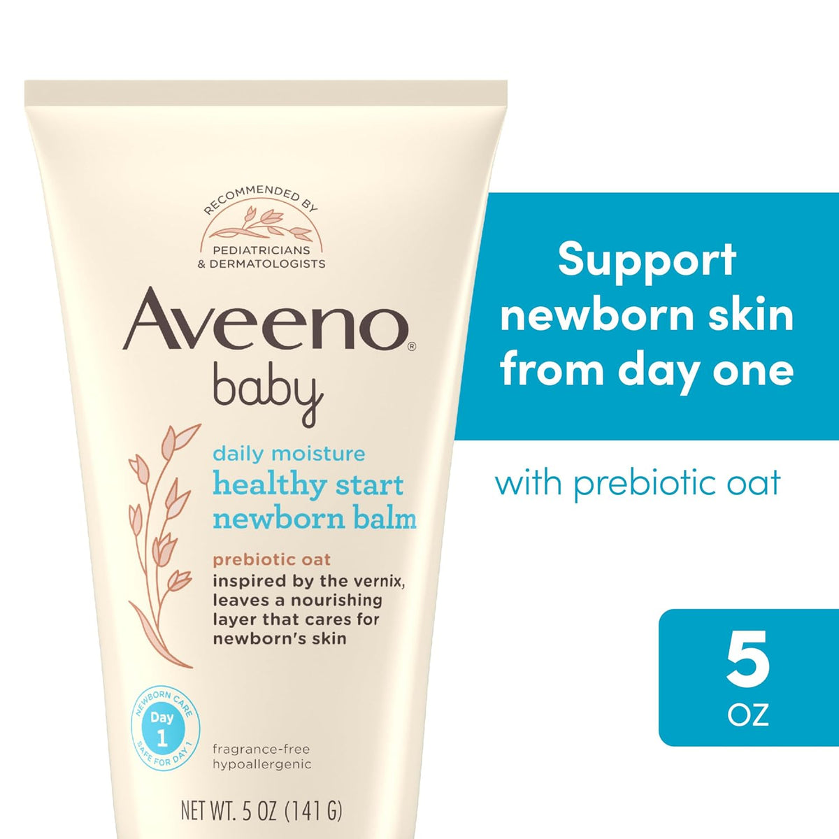 Aveeno Baby Healthy Start Newborn Balm, Fragrance-Free, 5 oz (140 g) — alternate product view