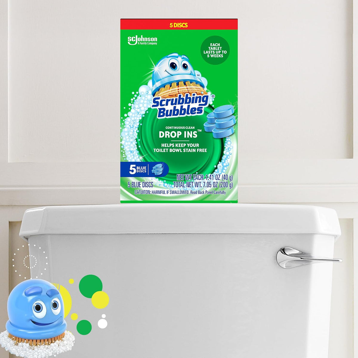 Scrubbing Bubbles Toilet Cleaner Drop-Ins Tablets, 5 Count (7.1 oz) - view 6