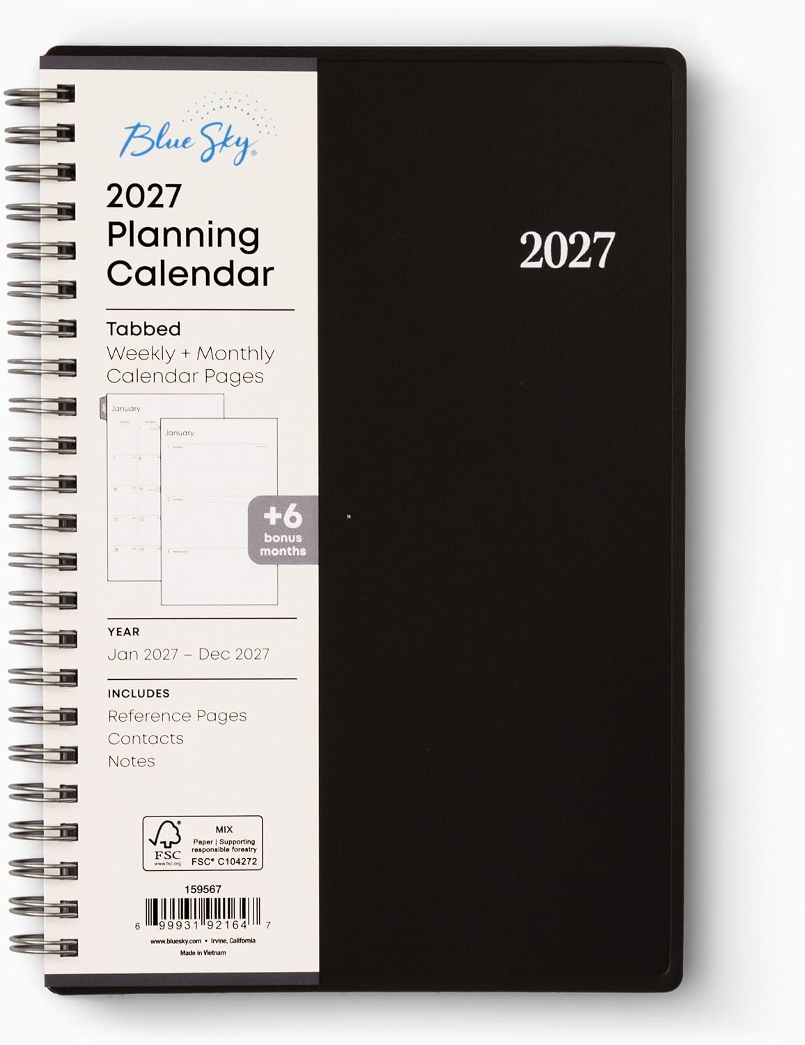 Blue Sky 2027 Weekly and Monthly Planner, 5 x 8 in, Enterprise — product view