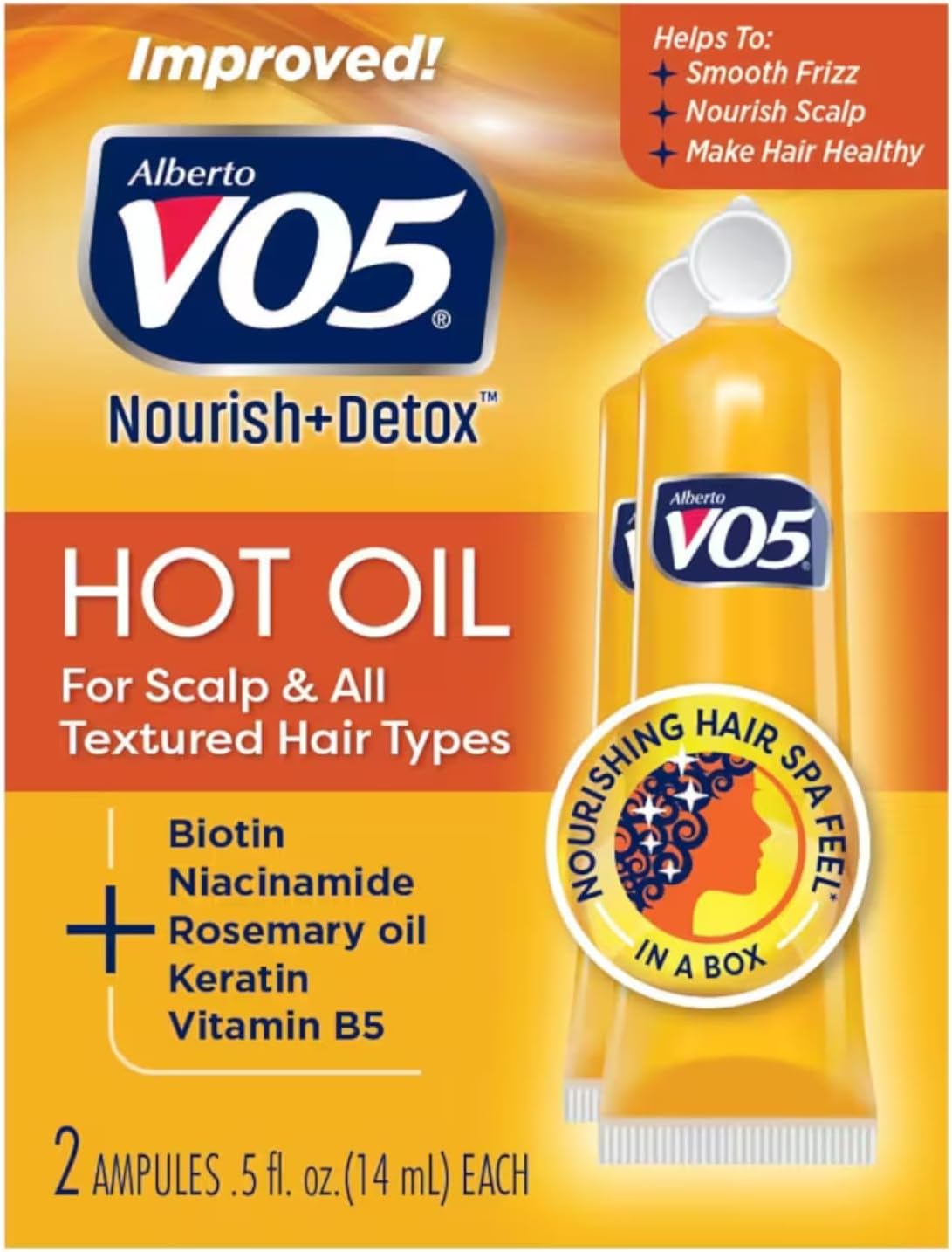 VO5 Moisturizing Hot Oil Treatment, 2 Tubes x 0.5 oz (14ml)