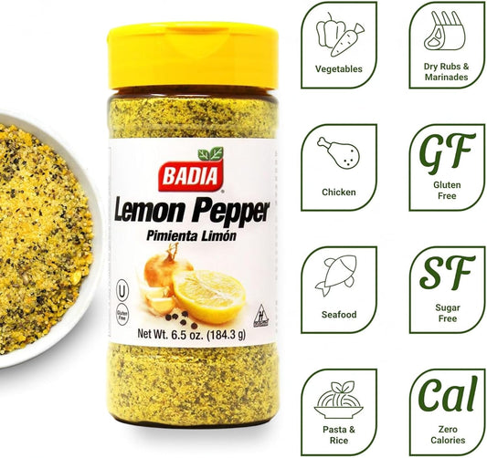 Badia Lemon Pepper Seasoning 184.3 g (6.5 oz) - view 2