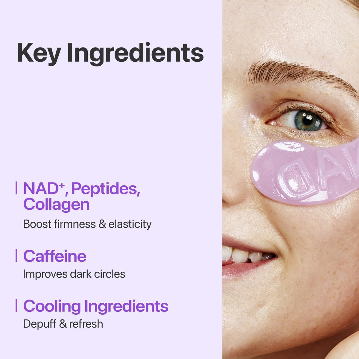 Numbuzin No.9 NAD+ & Collagen Hydrogel Under Eye Patches, 10 Patches - view 4