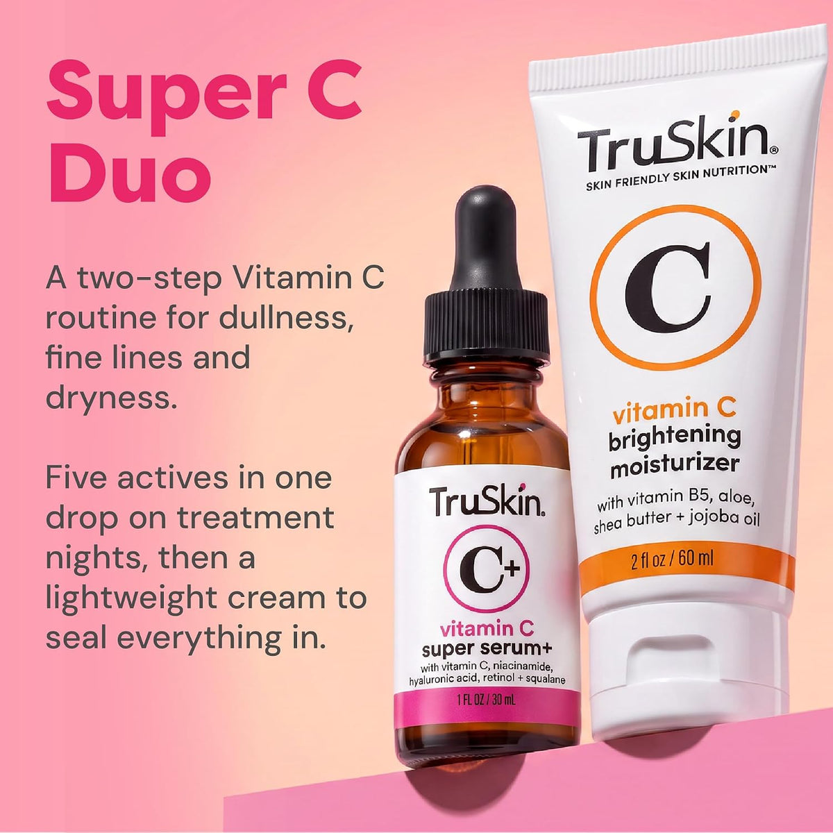 TruSkin Vitamin C Super Serum & Moisturiser Duo, 30 ml (1 fl oz) & 60 ml (2 fl oz) — alternate product view