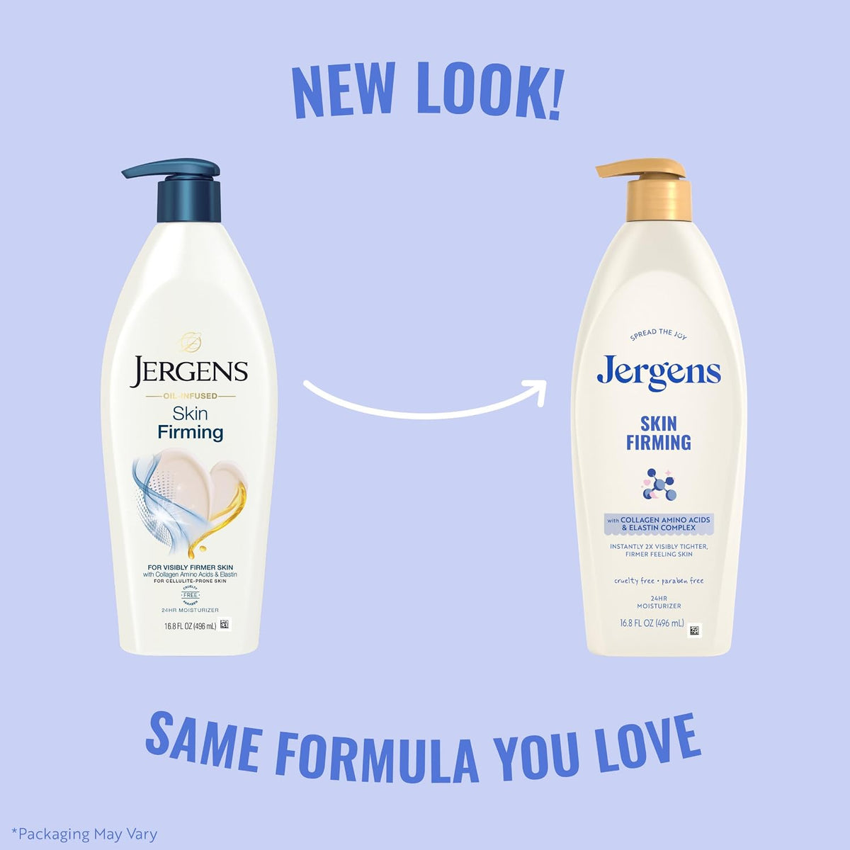 Jergens Skin Firming Daily Toning Moisturizer Pump, 496 ml (16.8 fl oz) — alternate product view