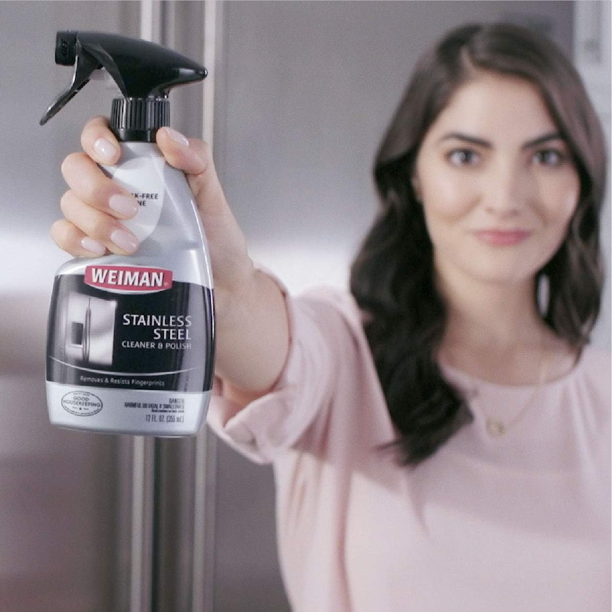 Weiman Stainless Steel Cleaner and Polish Spray, 355 ml (12 fl oz) — alternate product view