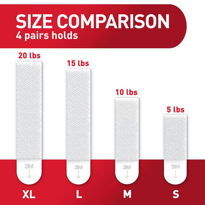 Command X-Large Picture Hanging Strips - 8 Pairs, White - view 5