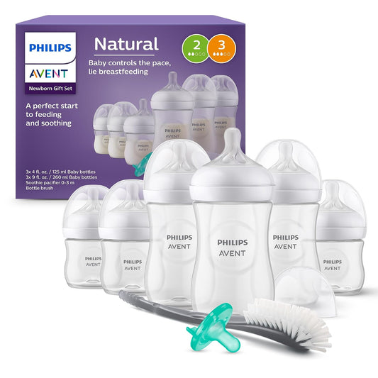 Philips Avent Natural Newborn Set, 6 Bottles, Soothie Dummy, Brush