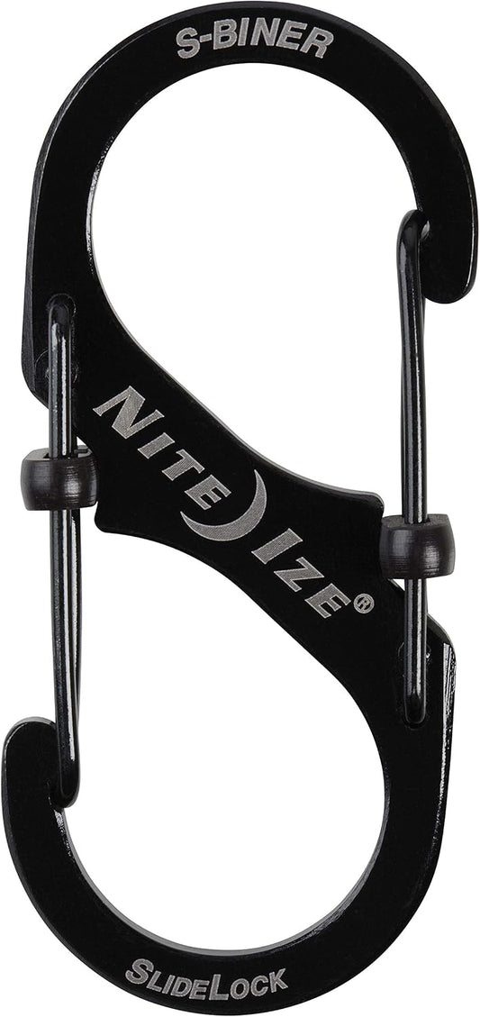 Nite Ize S-Biner SlideLock Dual Locking Carabiner, Size 3, Stainless Steel