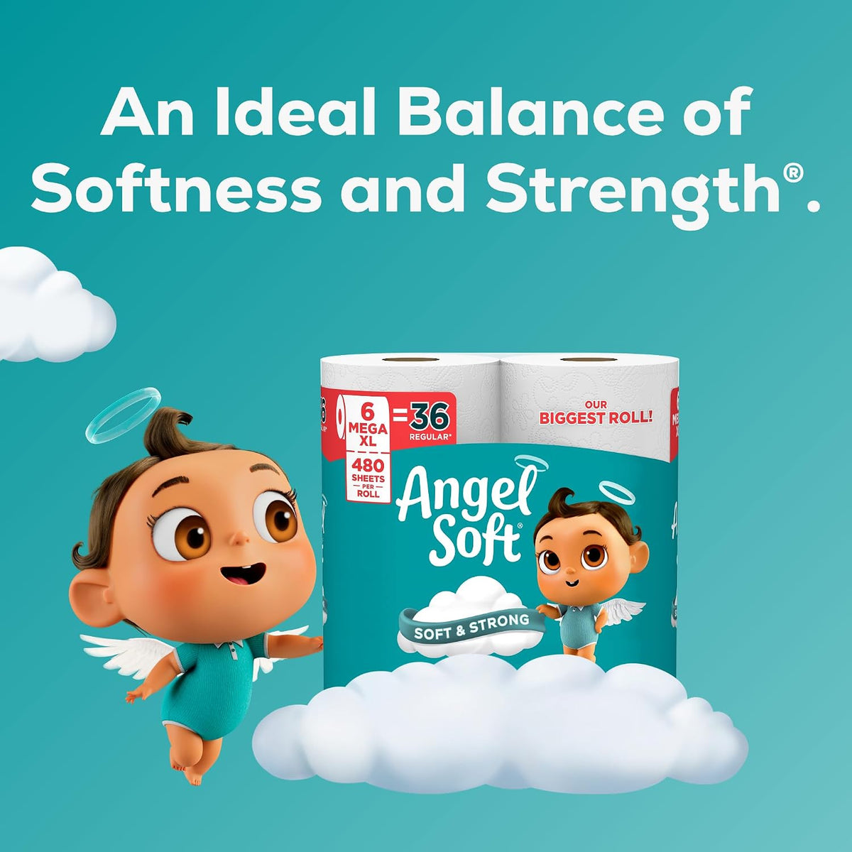Angel Soft Toilet Paper, 24 Super Mega Rolls, 2-Ply - view 5