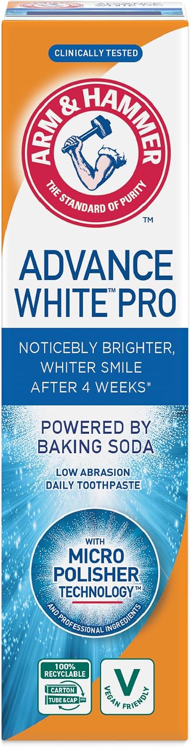 Arm & Hammer Advance White Pro Toothpaste, 75 ml (2.5 fl oz), Pack of 4 — alternate product view