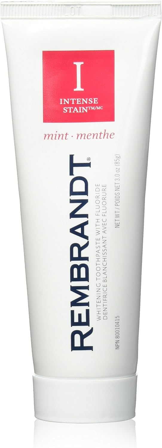 Rembrandt Intense Stain Mint Toothpaste, 3 oz, Pack of 3 — product view