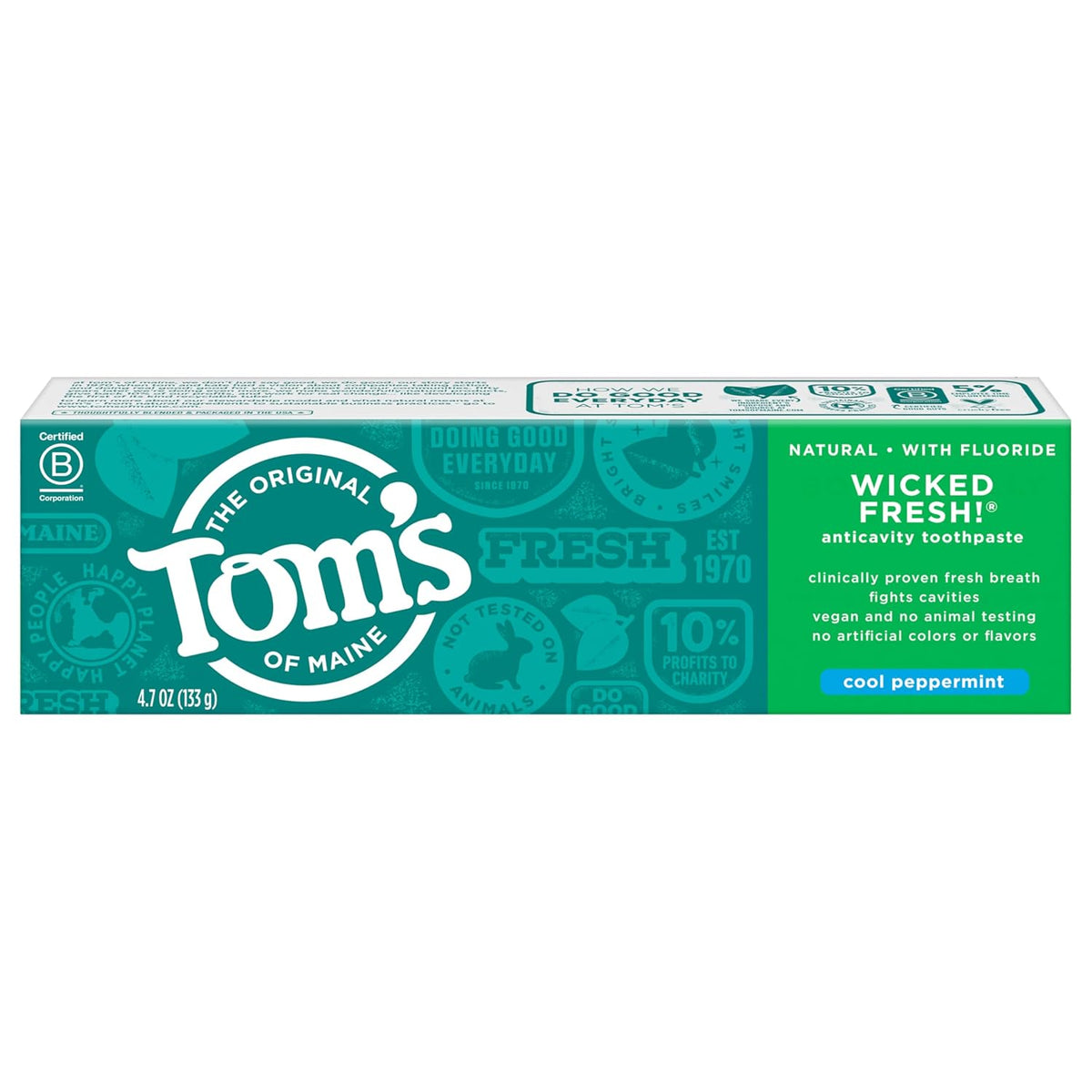 Tom's of Maine Wicked Fresh Toothpaste, Cool Peppermint 4.7 oz, Pack of 2 - view 4
