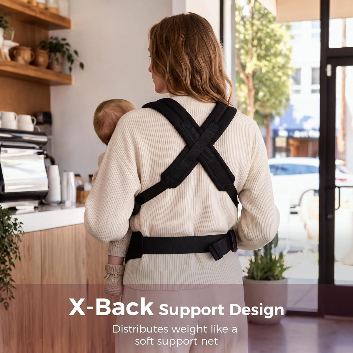 Momcozy PureHug Baby Carrier, 7-45 lbs, Pure Cotton - view 4