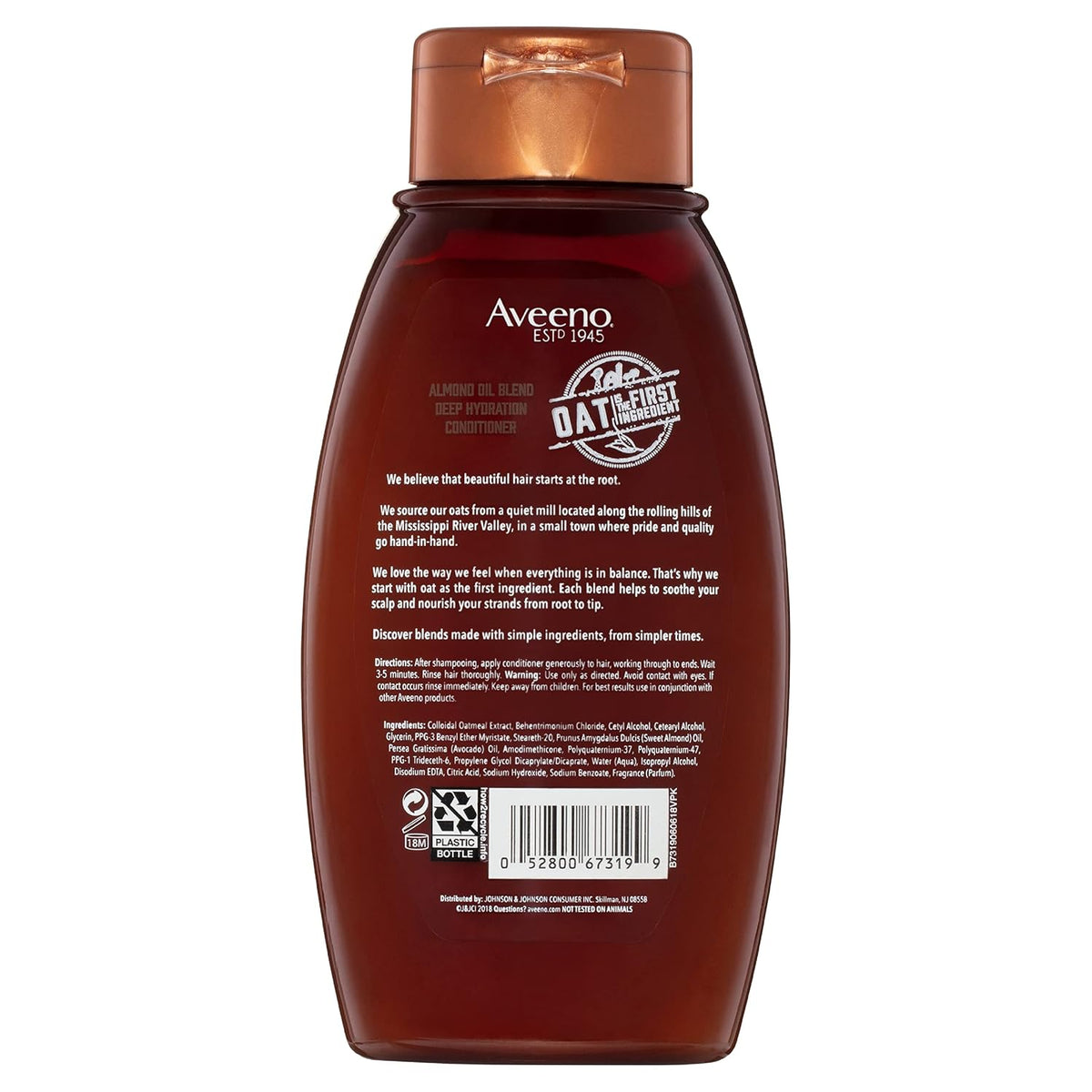 Aveeno Almond Oil Blend Sulfate-Free Conditioner with Avocado Oil, 12 fl oz - view 2
