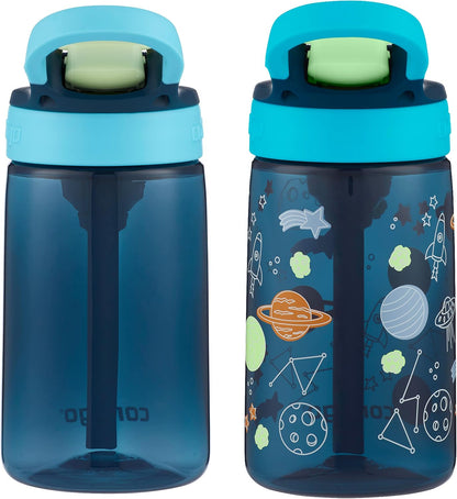 Contigo Kids Straw Water Bottle, Blueberry, 14 oz, Pack of 2 - view 2