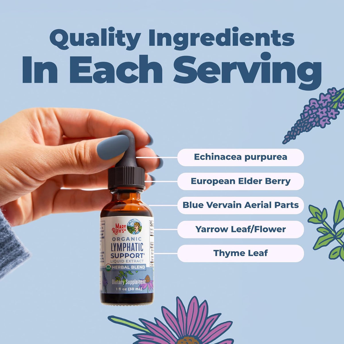 MaryRuth's Organic Lymphatic Support Herbal Blend Liquid Drops - view 5