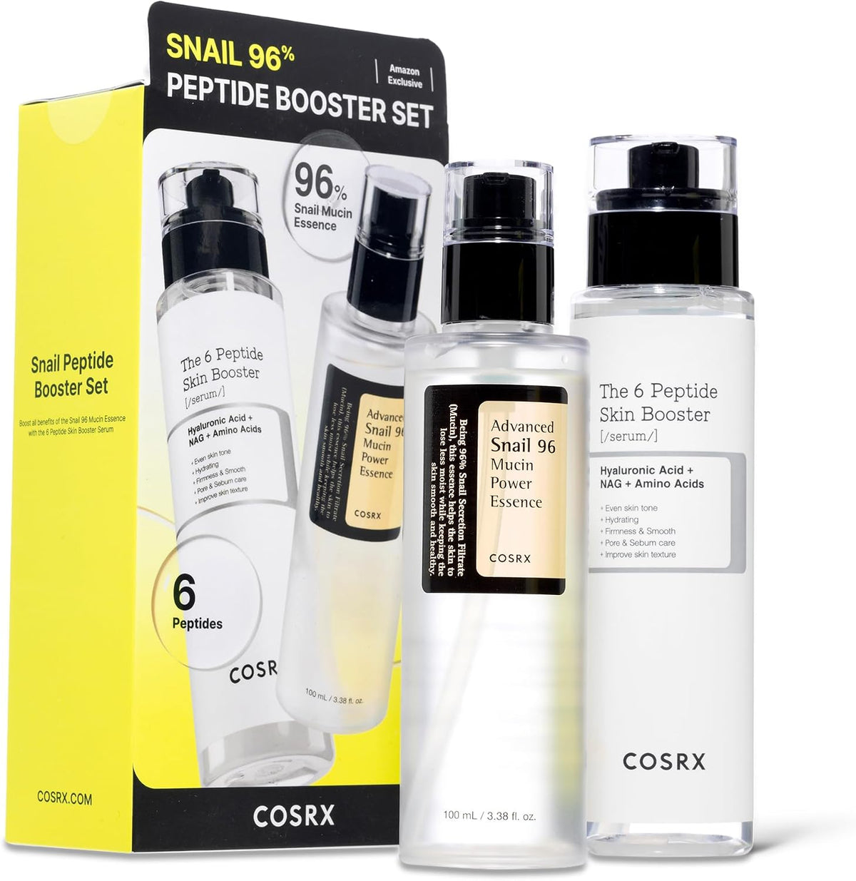 COSRX Snail Mucin 96 Essence and Peptide Booster Set — product view