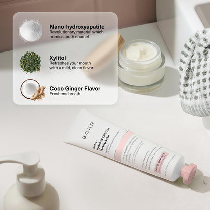 Boka Fluoride-Free Nano Hydroxyapatite Toothpaste, Ginger - view 5
