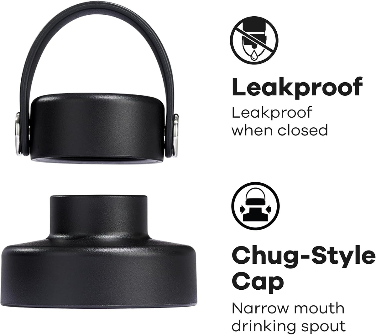 Hydro Flask Wide Mouth Flex Chug Cap Replacement Lid, Black - view 5